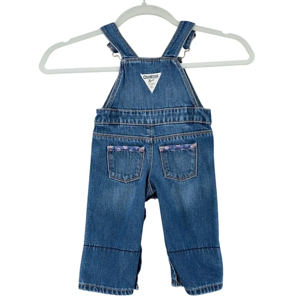 OshKosh B'gosh Denim‎ Overalls Baby Girl 6M Blue Cotton